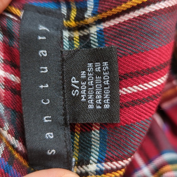 Sanctuary Stella Tartan Red Plaid Dress - Picture 6 of 7